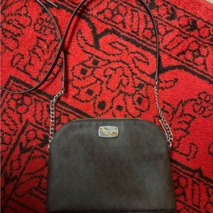 Michael Kors Black Leather Crossbody Bag